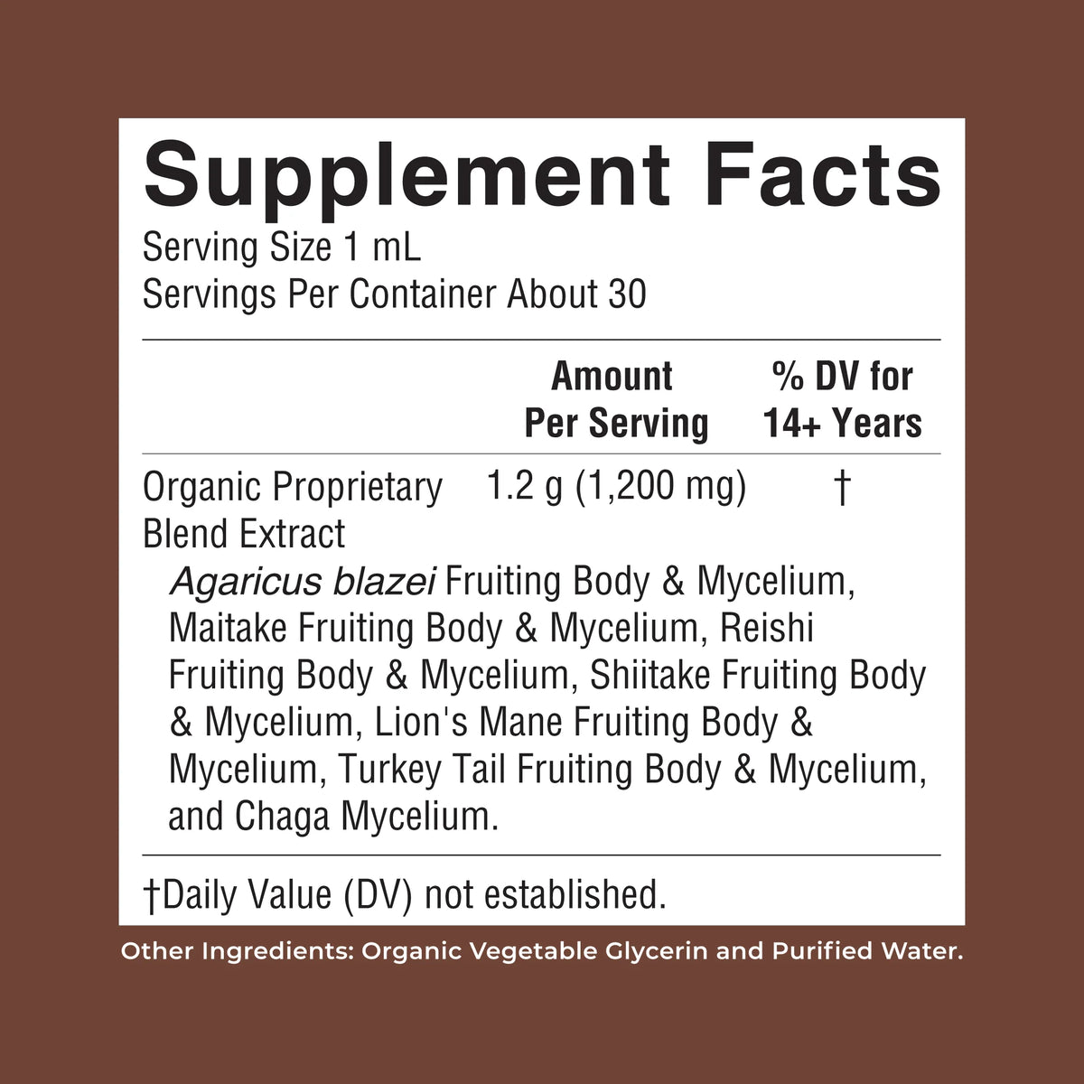 Organic Mushroom Complex Liquid Drops