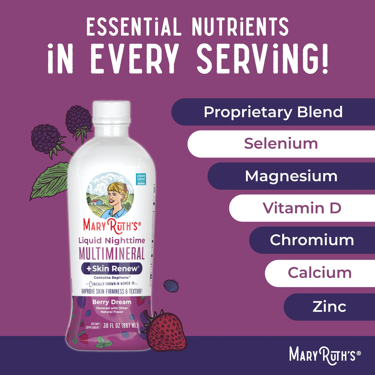 Liquid Nighttime Multimineral + Skin Renew