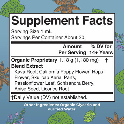 Organic Calming Kava Liquid Drops