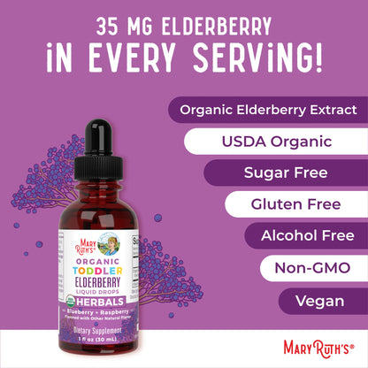Organic Toddler Elderberry Liquid Drops