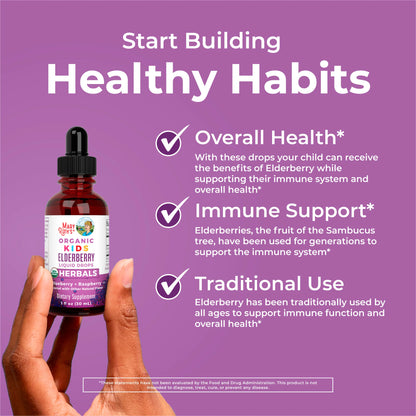 Organic Kids Elderberry Liquid Drops