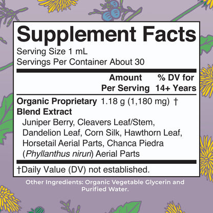 Organic Kidney & Bladder Herbal Blend Liquid Drops
