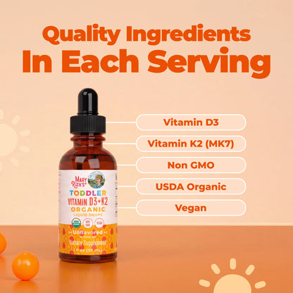 Toddler Vitamin D3+K2 Liquid Drops