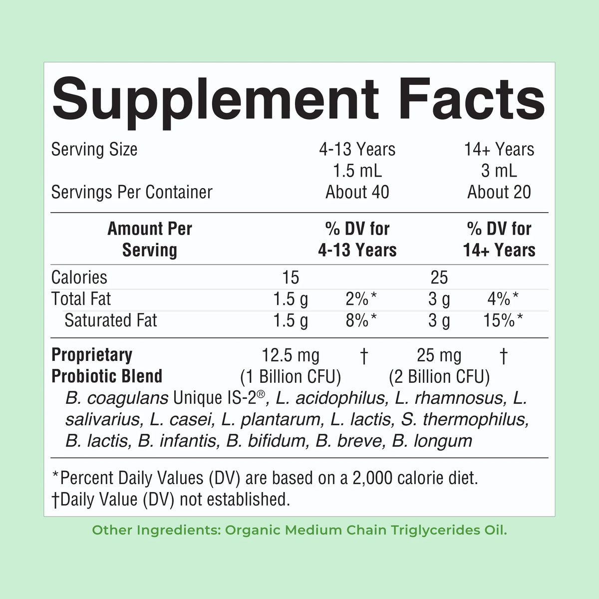 Organic Liquid Probiotic