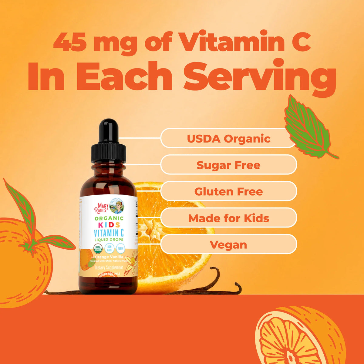 Organic Kids Vitamin C Liquid Drops