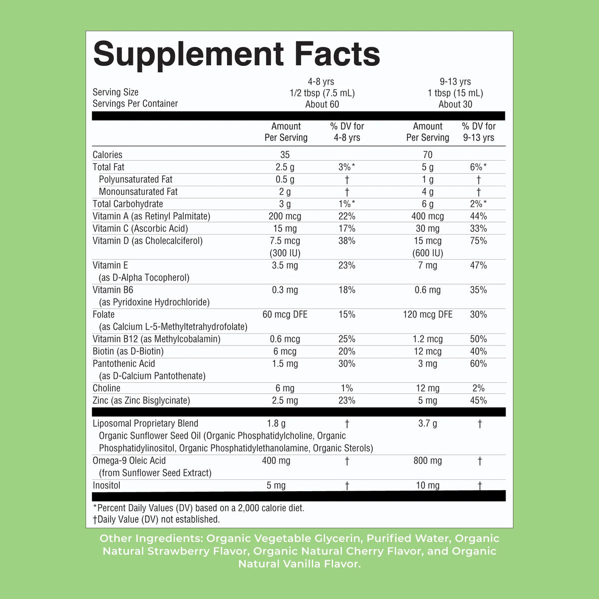 Organic Kids Multivitamin Liposomal