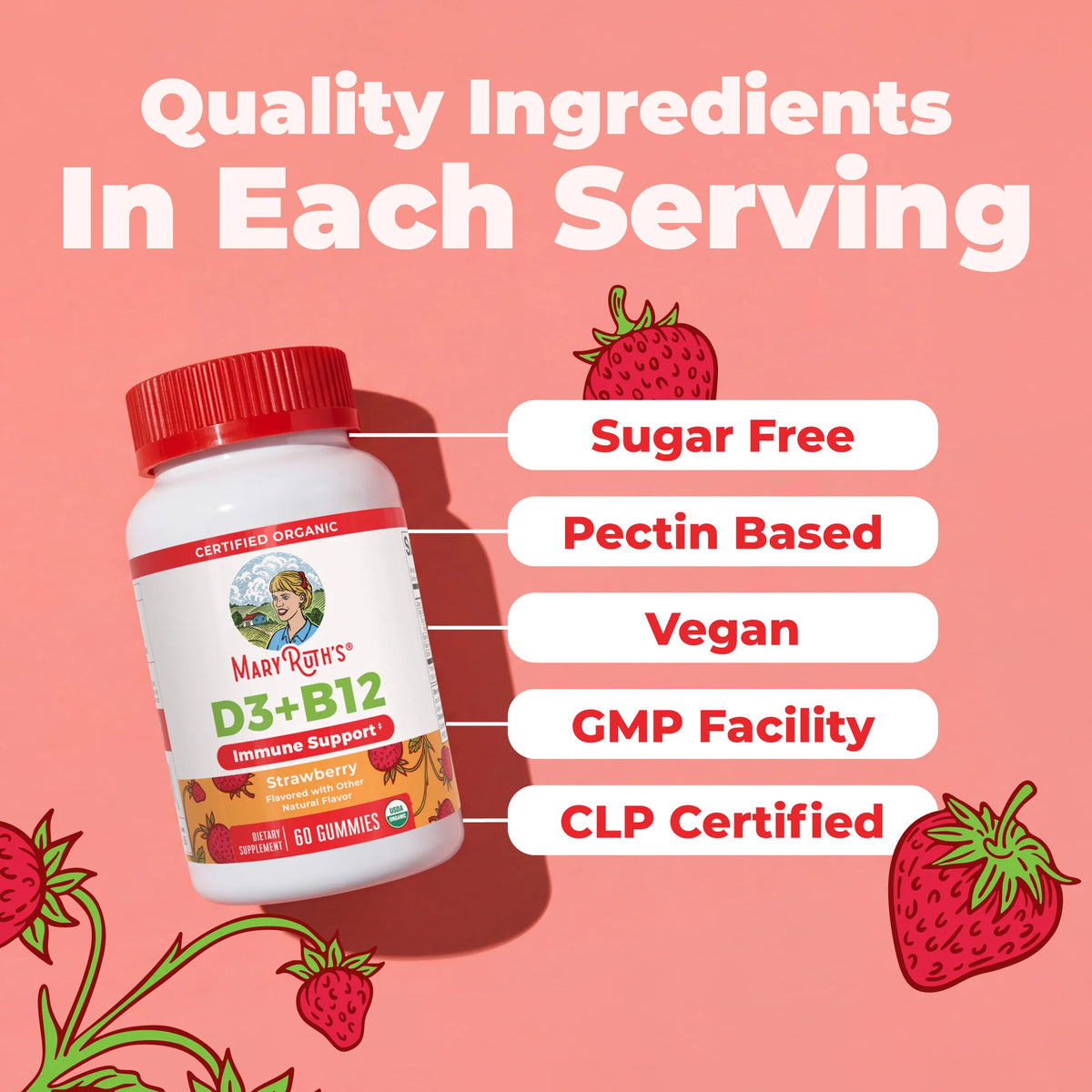 Organic D3+B12 Gummies