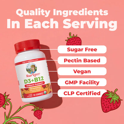 Organic D3+B12 Gummies