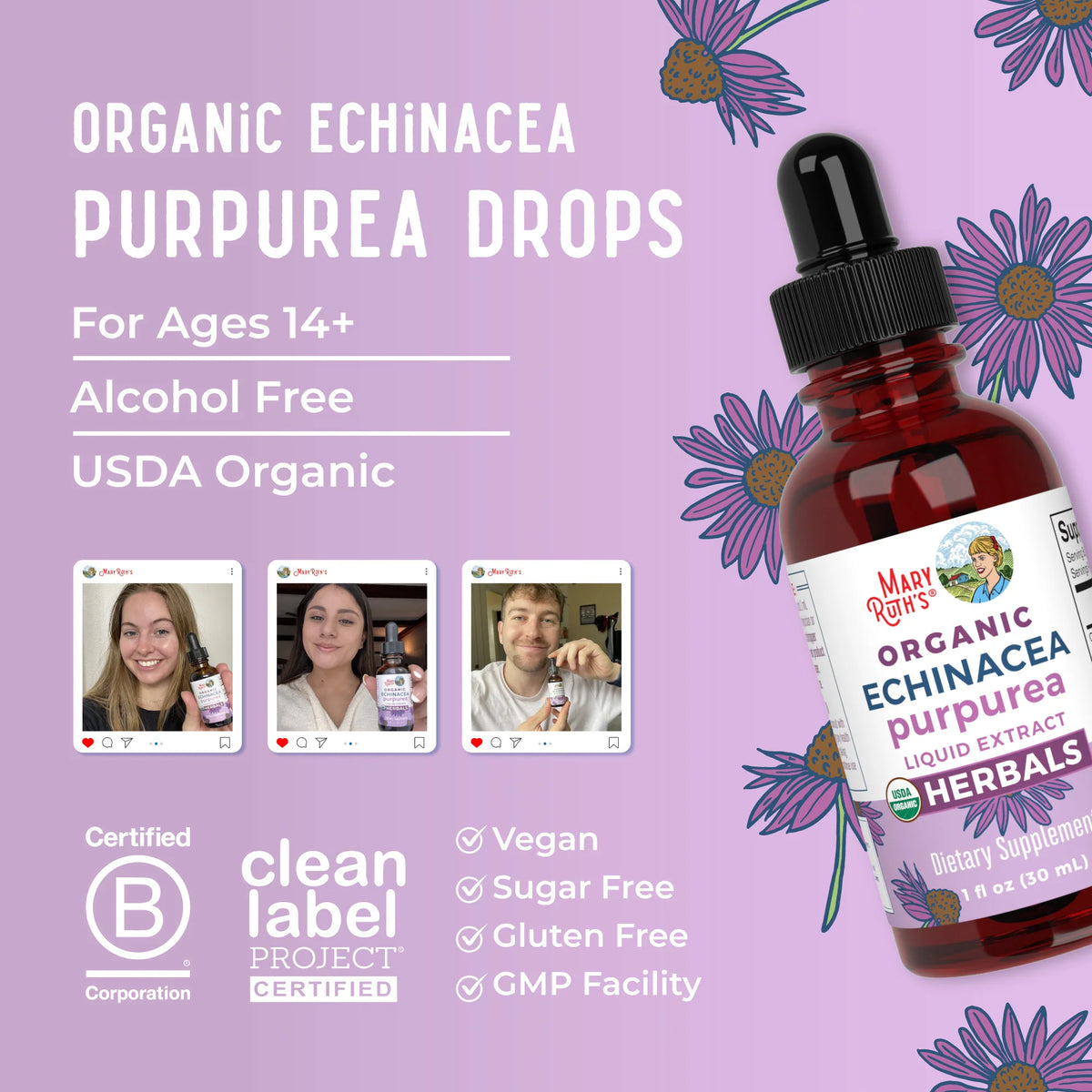 Organic Echinacea Purpurea Herbal Liquid Drops