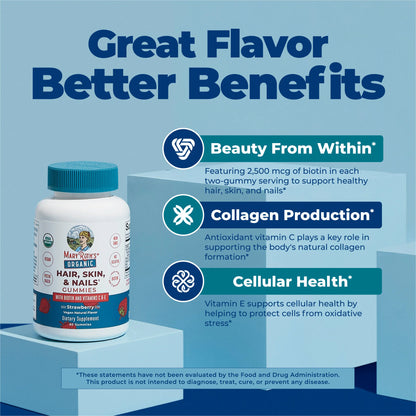 Organic Hair, Skin, & Nails Gummies