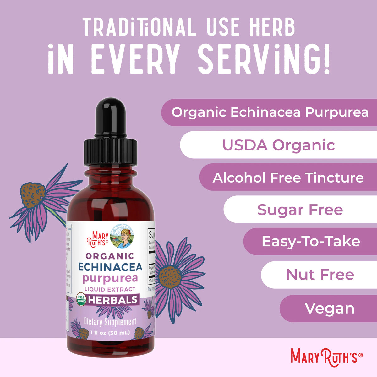 Organic Echinacea Purpurea Herbal Liquid Drops