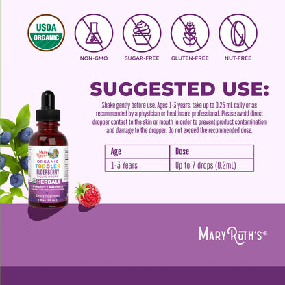Organic Toddler Elderberry Liquid Drops