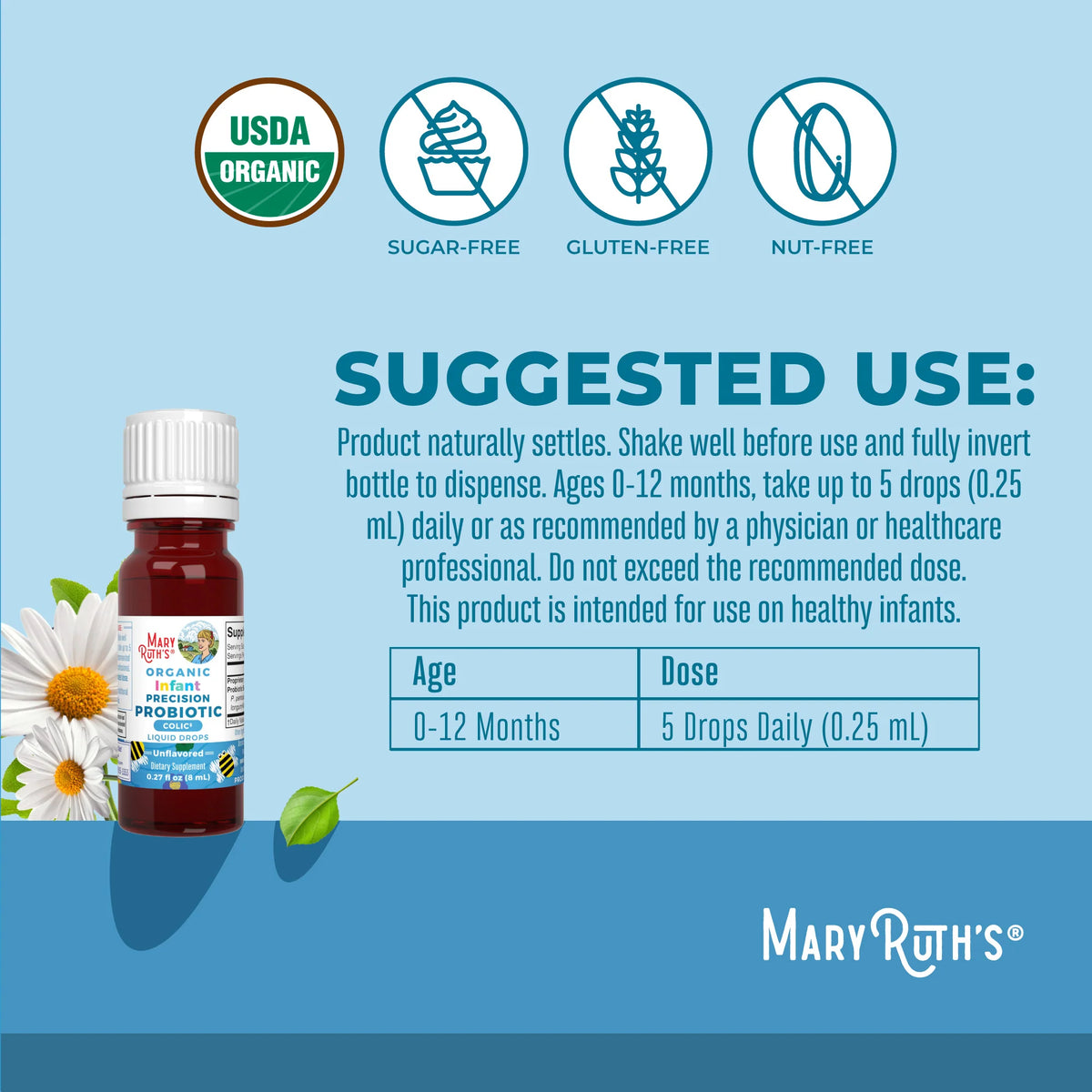 Organic Infant Precision Probiotic Colic Liquid Drops