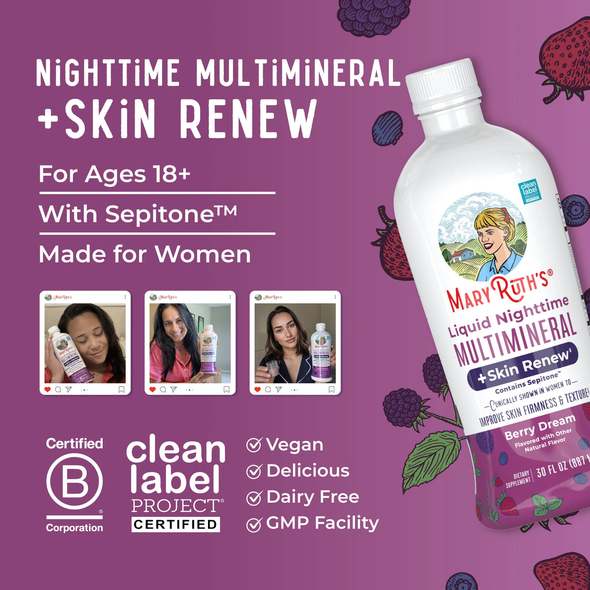 Liquid Nighttime Multimineral + Skin Renew