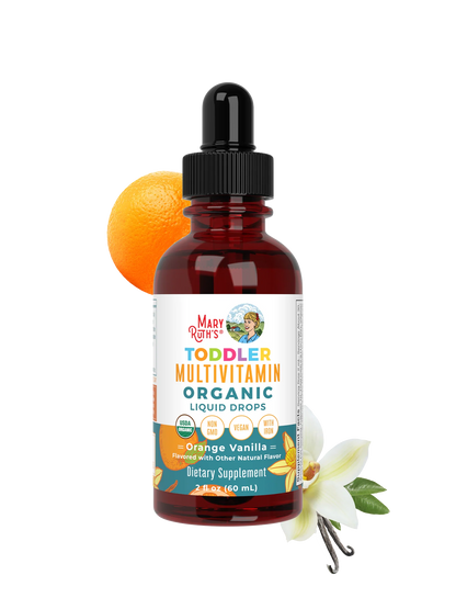 Organic Toddler Multivitamin Liquid Drops With Iron