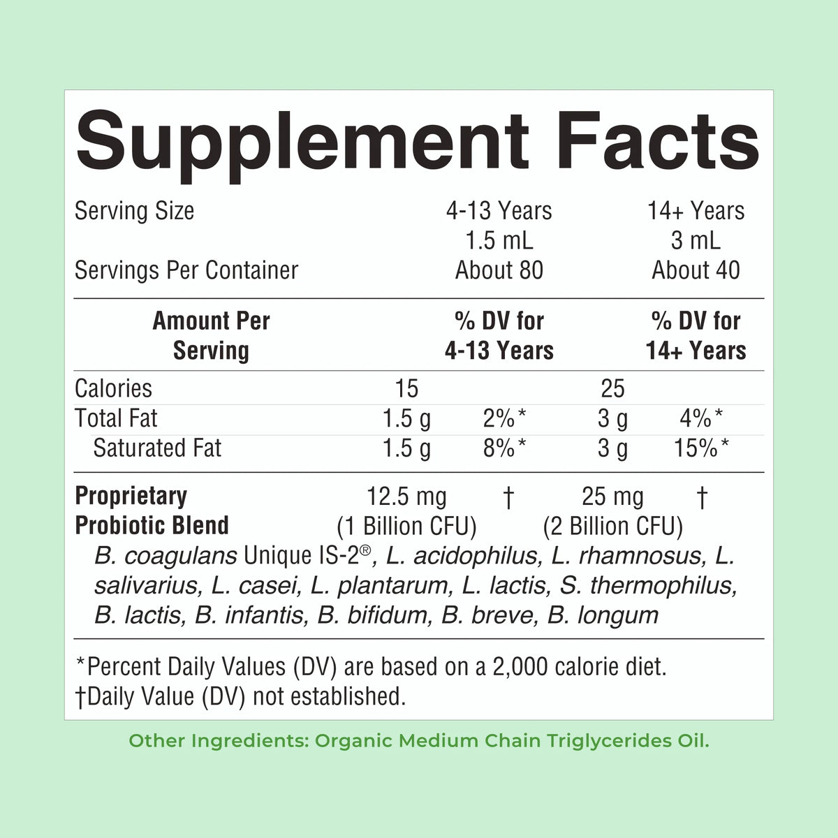 Organic Liquid Probiotic