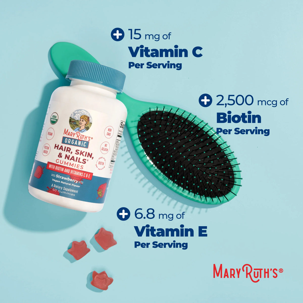 Organic Hair, Skin, & Nails Gummies