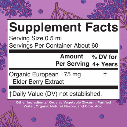 Organic Kids Elderberry Liquid Drops