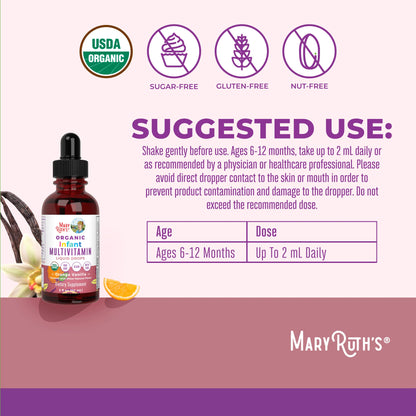 Organic Infant Multivitamin with Iron Liquid Drops