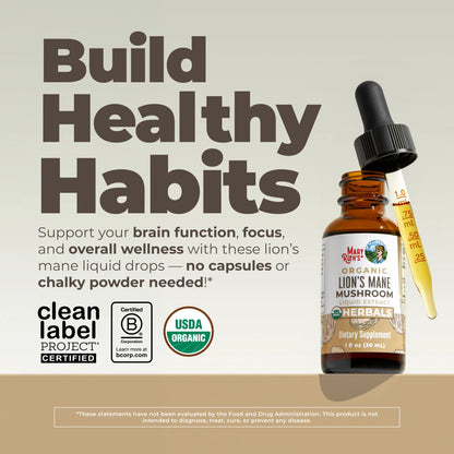 Organic Lion’s Mane Liquid Drops