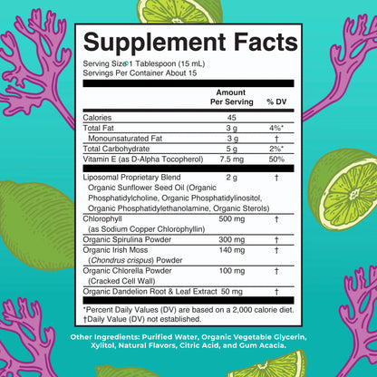 Sea Moss with Spirulina and Chlorella Liposomal
