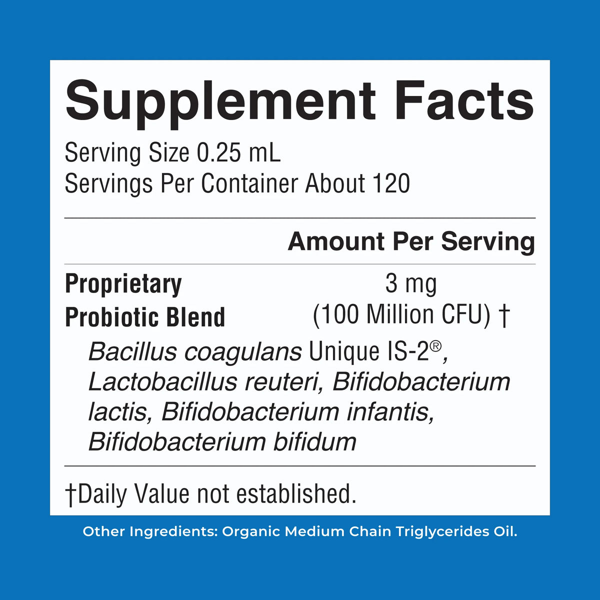 Organic Infant Liquid Probiotic