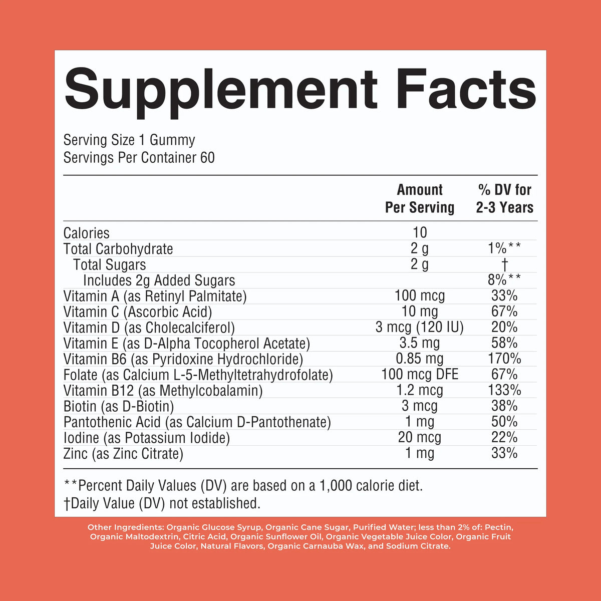 Organic Toddler Multivitamin Gummies
