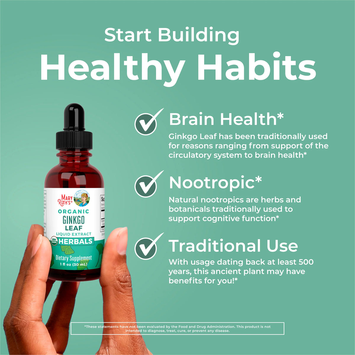 Organic Ginkgo Leaf Liquid Drops