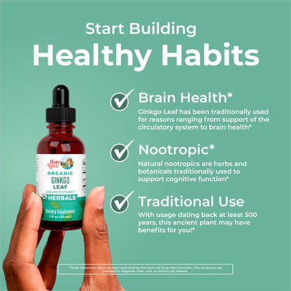 Organic Ginkgo Leaf Liquid Drops