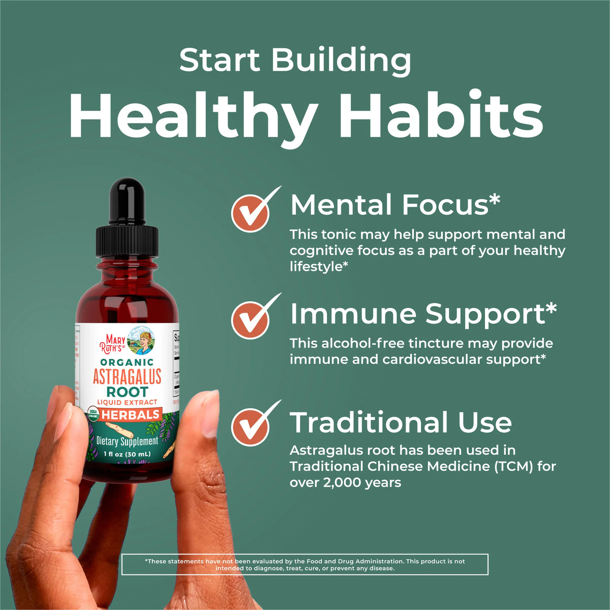 Organic Astragalus Root Herbal Drops
