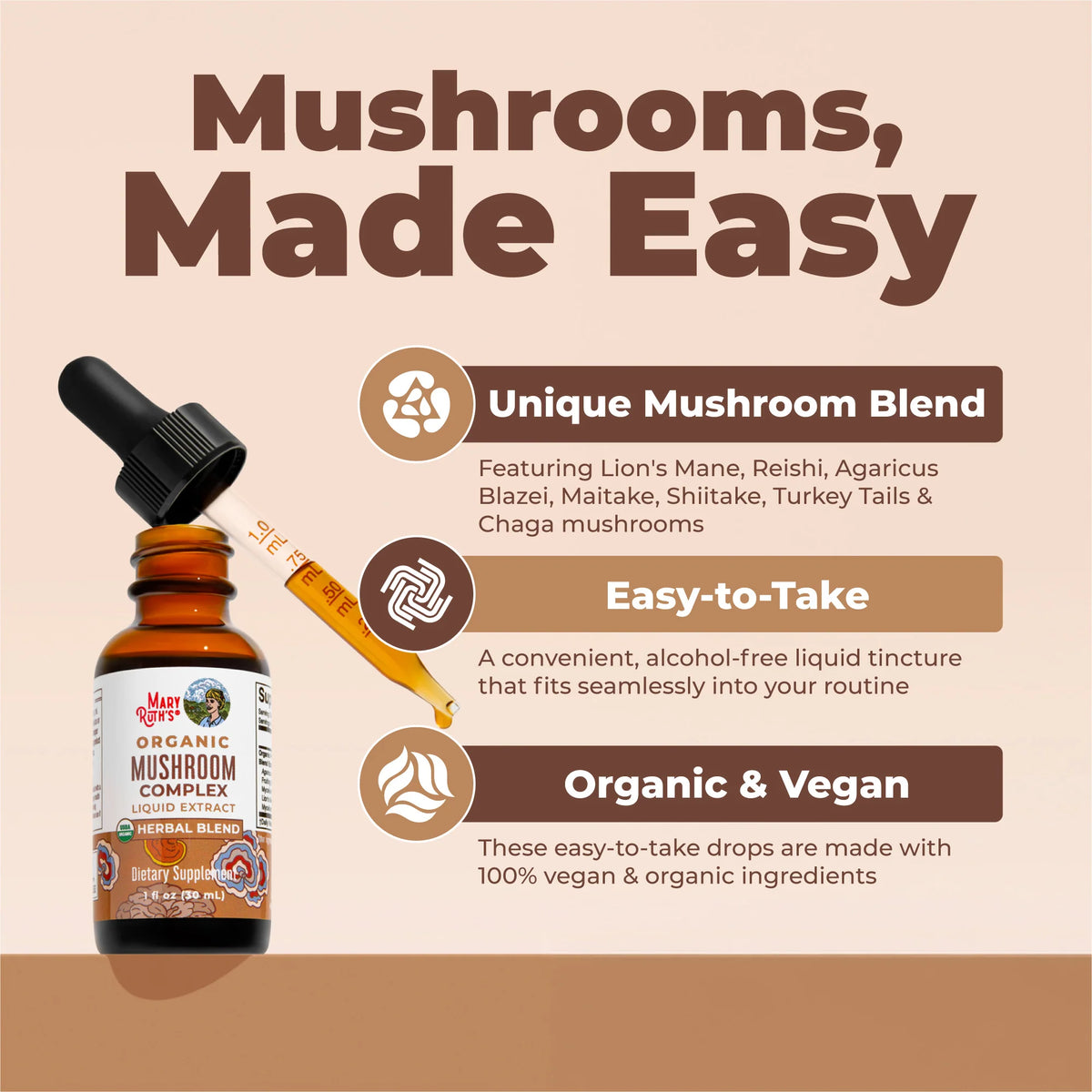 Organic Mushroom Complex Liquid Drops
