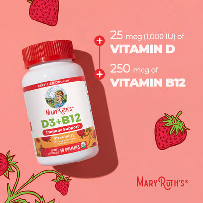 Organic D3+B12 Gummies