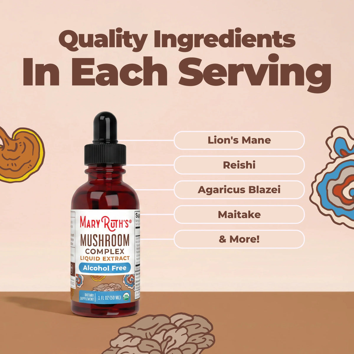 Organic Mushroom Complex Liquid Drops