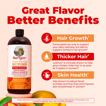Liquid Morning Multivitamin + Hair Growth