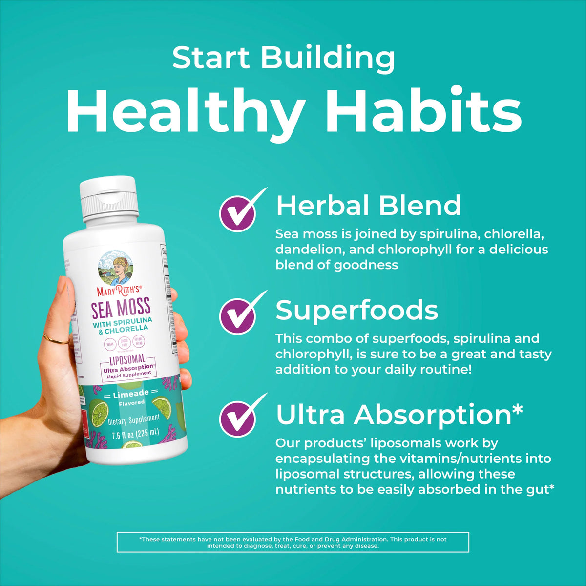 Sea Moss with Spirulina and Chlorella Liposomal