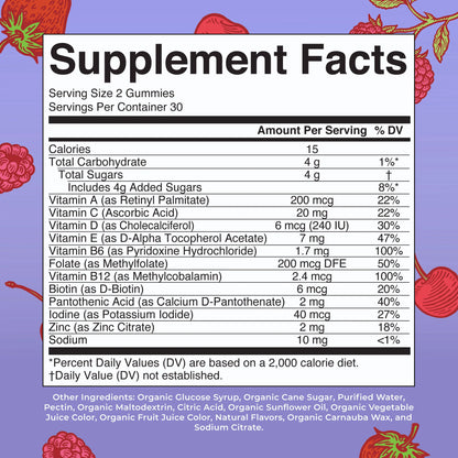 Organic Kids Multivitamin Gummies