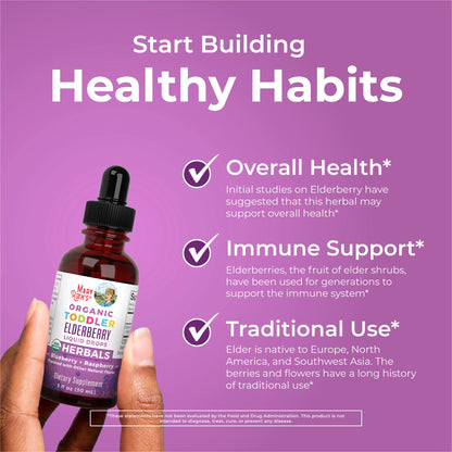 Organic Toddler Elderberry Liquid Drops