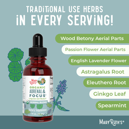 Organic Adrenal & Focus Herbal Blend