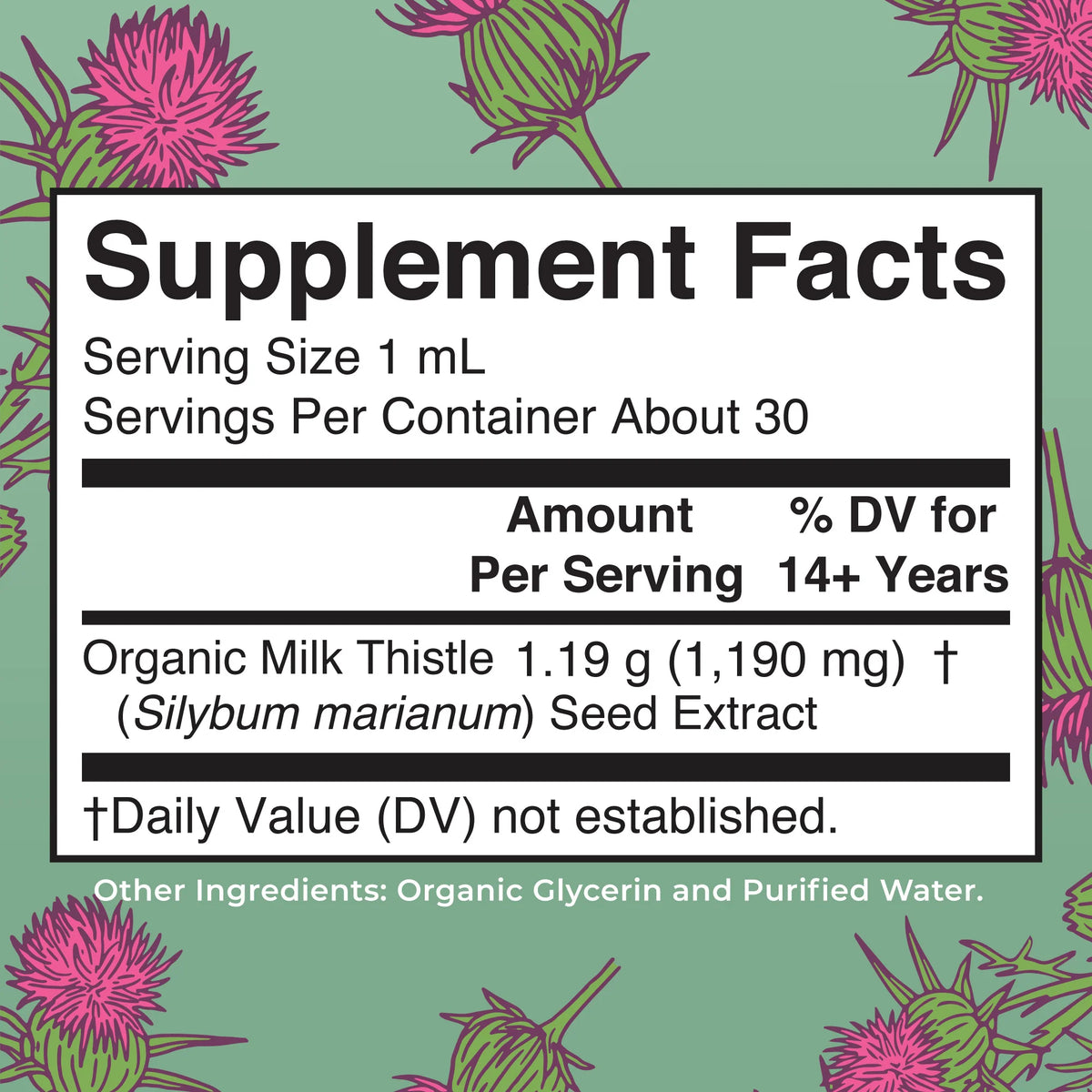 Organic Milk Thistle Seed Liquid Drops